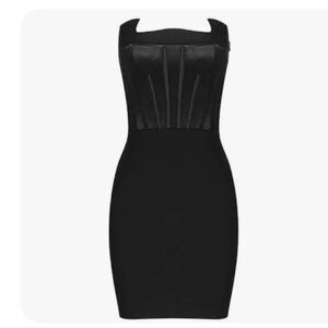 Luxedress Bandage Bustier Black Dress